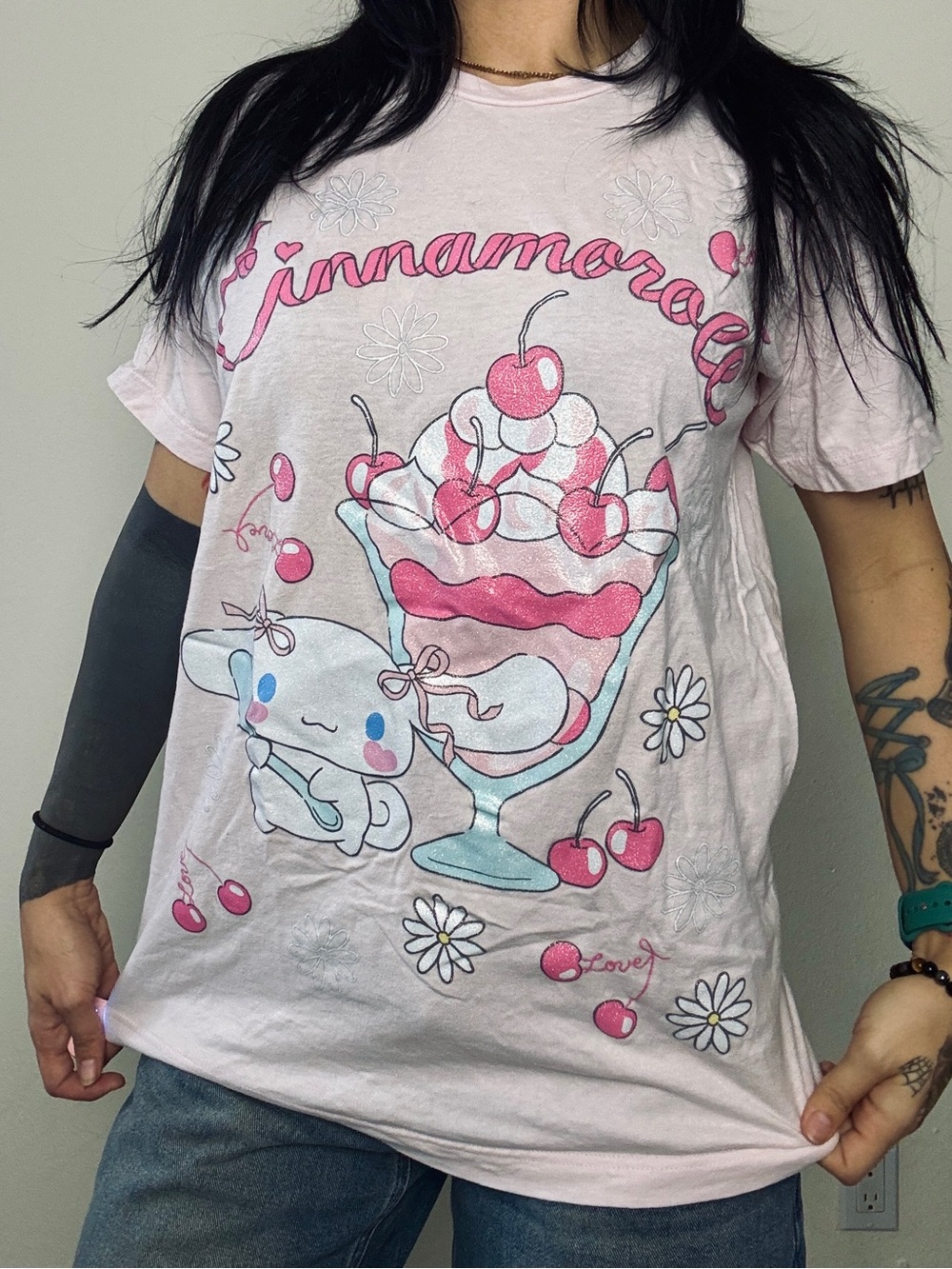Cinnamoroll Pink Graphic Tee for Kids